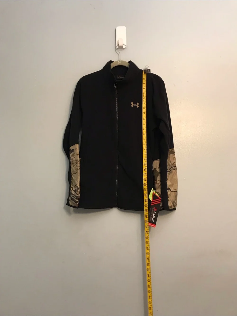 Under Armour Black Jacket with Camouflage Tan Sleeve Panels